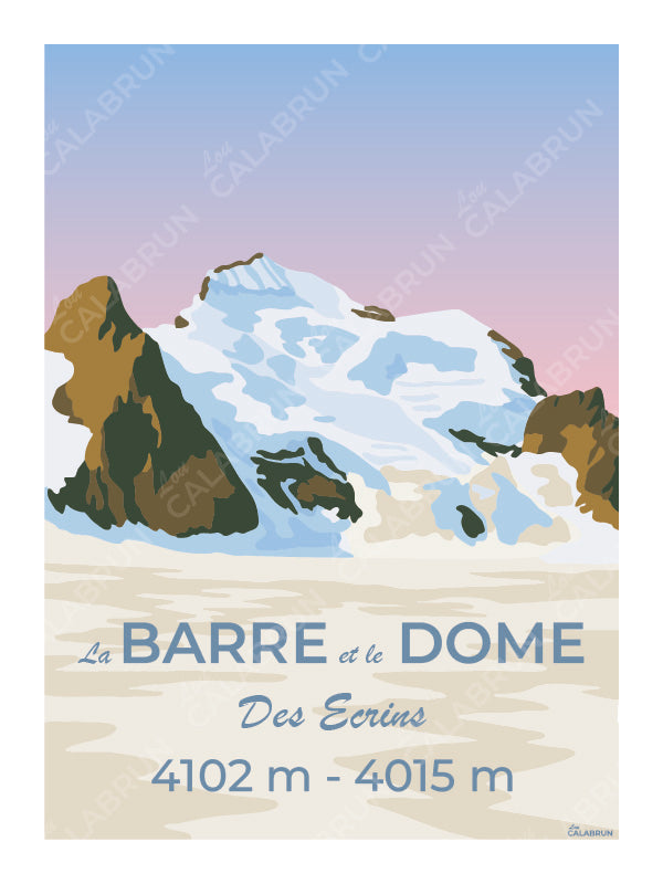 Affiche La Barre et le Dôme des Ecrins